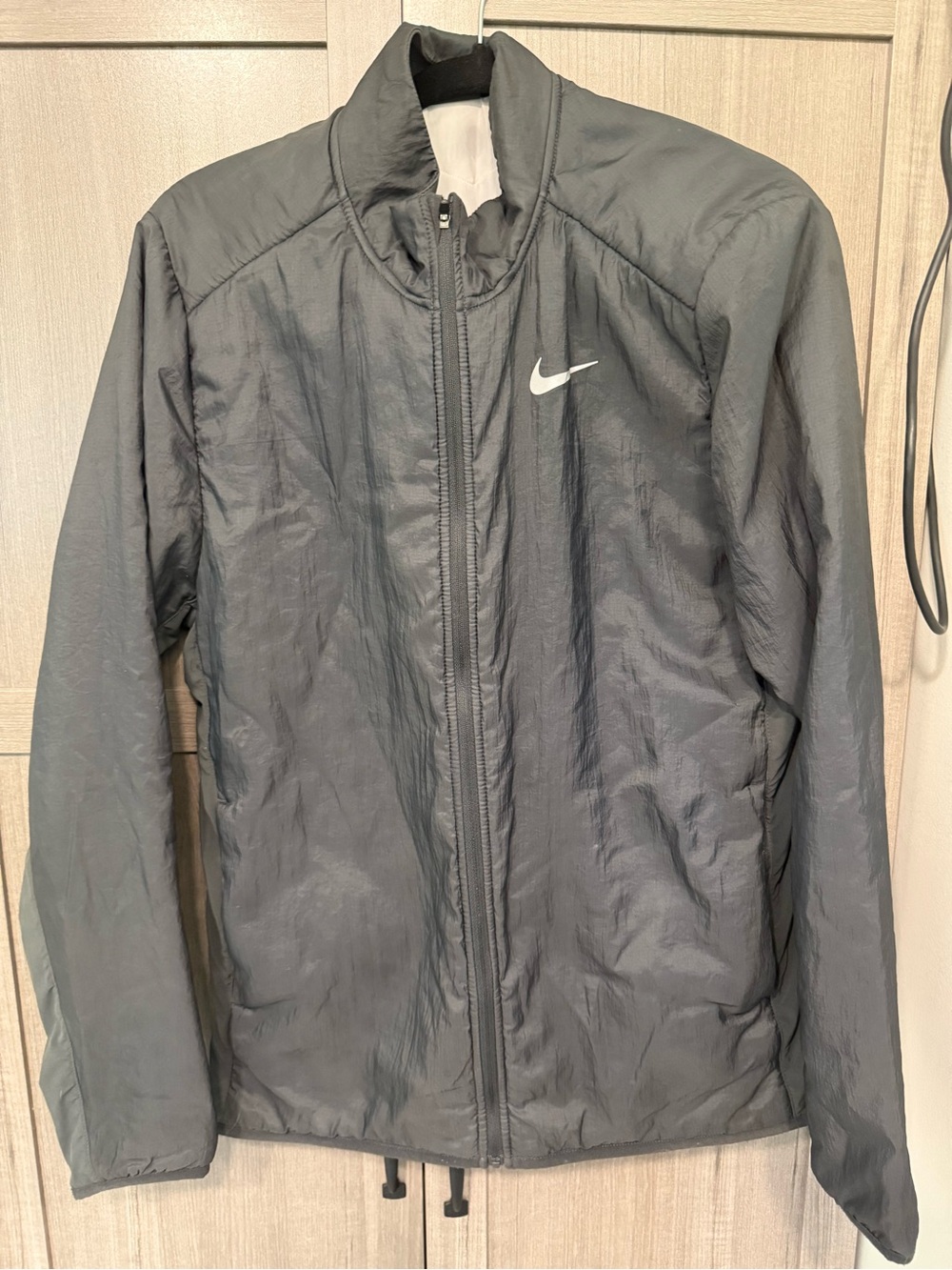 Nike Men's Lightweight Full-Zip Jacket - Charcoal with White Swoosh